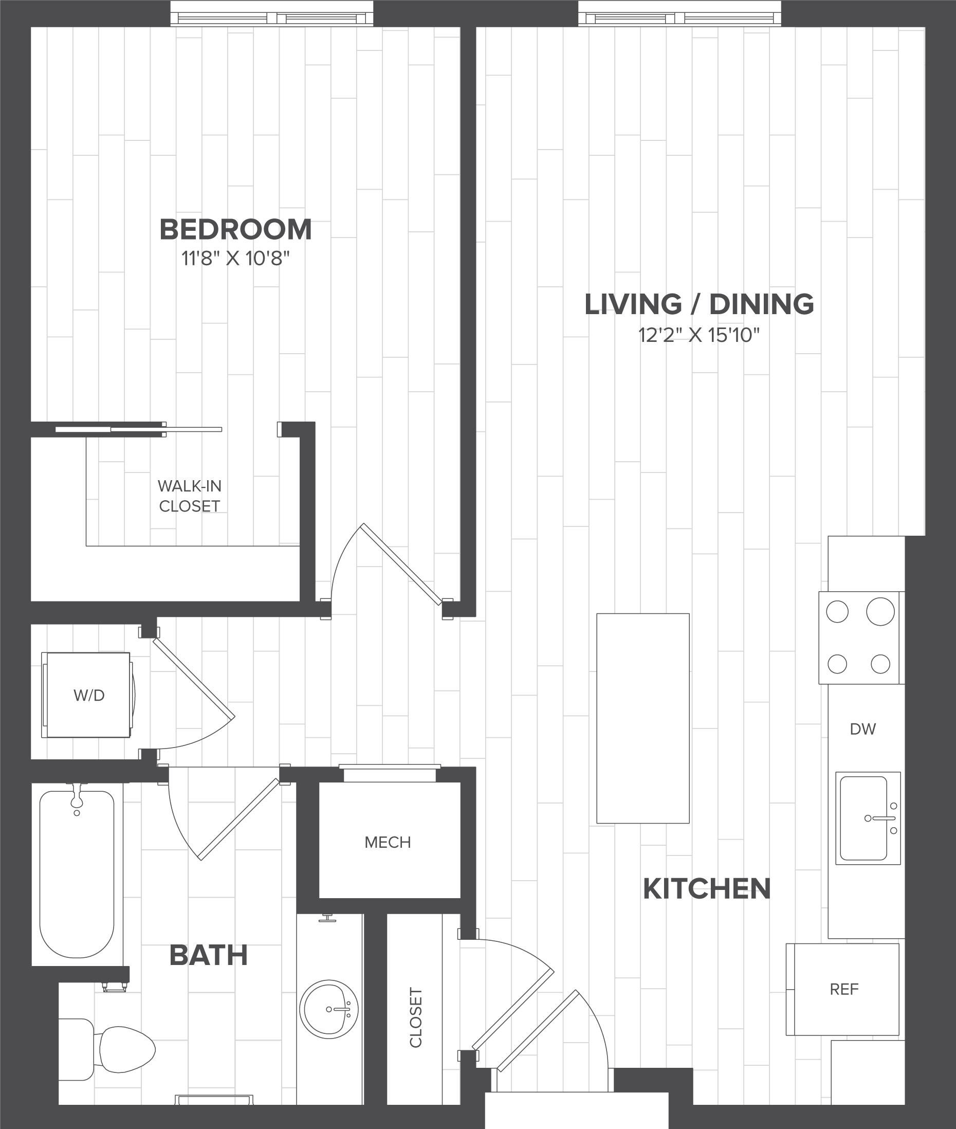 1 Bed-1 Bath-A1